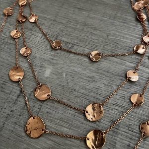 Karine Sultan layered rose gold necklace